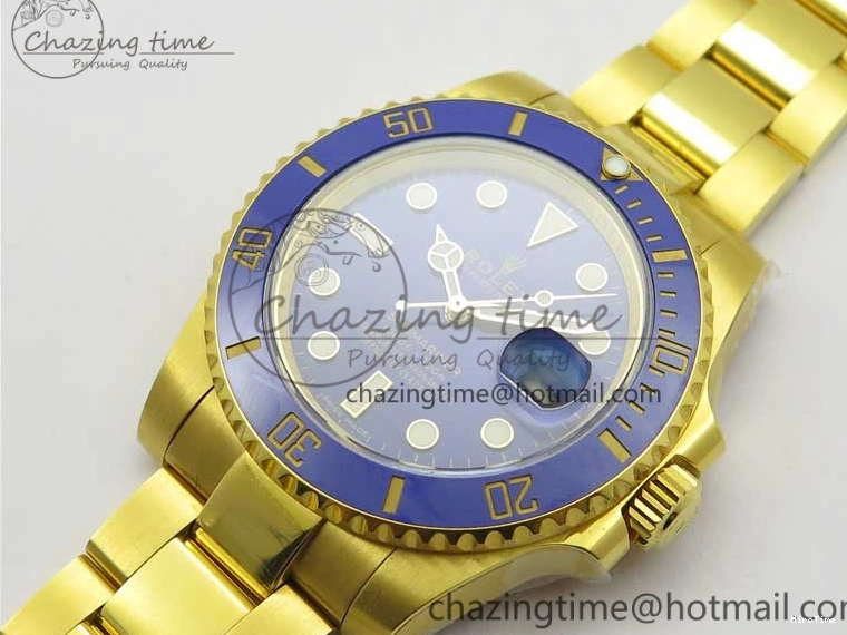 MiroTime 0522 TopPick Submariner 116610 LB ROF Best Edition YG Wrapped Blue Dial on YG Wrapped Bracelet A 2910